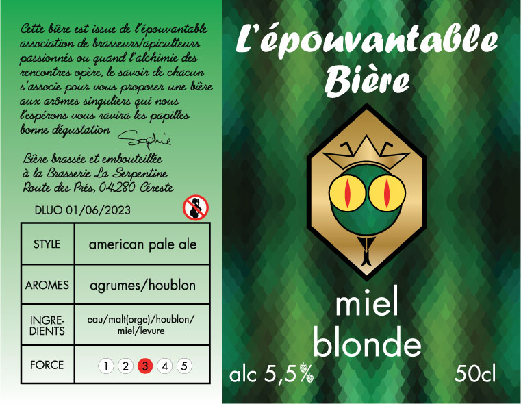 biere a facon etiquette speciale